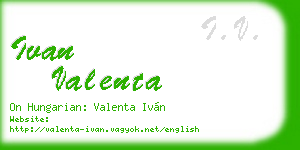 ivan valenta business card